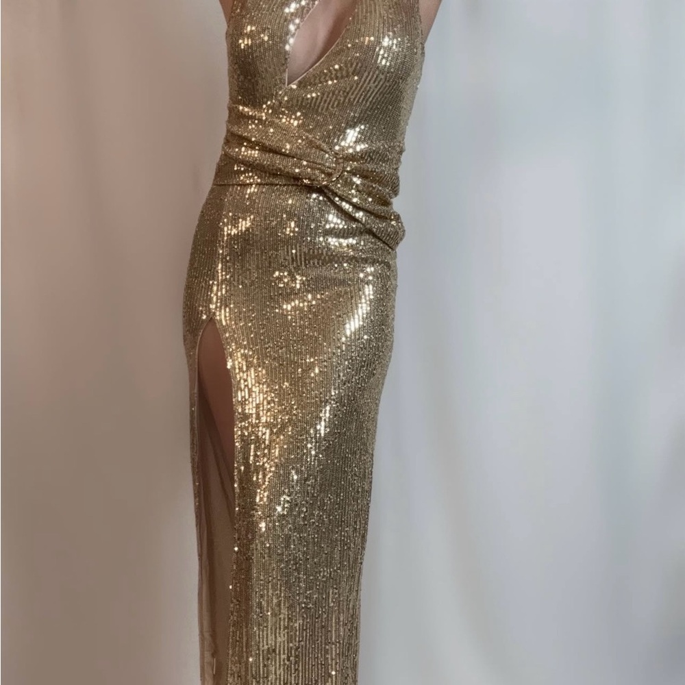 Fashion Nova Gold Sequin Dress